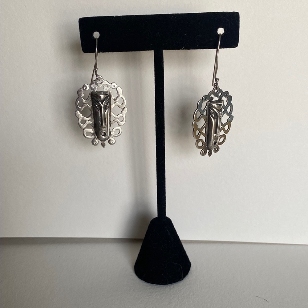 Sterling Silver Mask Earrings